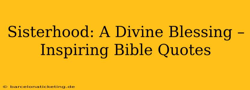 Sisterhood: A Divine Blessing – Inspiring Bible Quotes