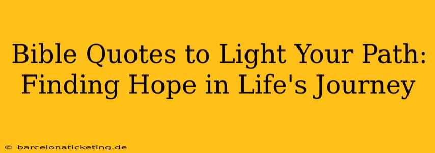 Bible Quotes to Light Your Path: Finding Hope in Life's Journey