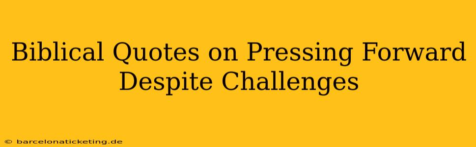 Biblical Quotes on Pressing Forward Despite Challenges