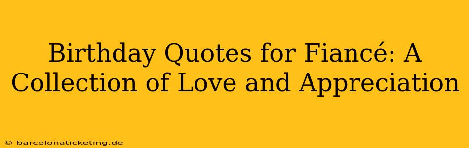 Birthday Quotes for Fiancé: A Collection of Love and Appreciation