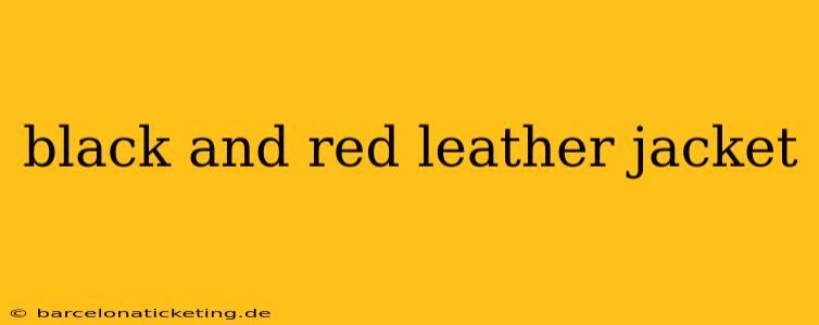 black and red leather jacket