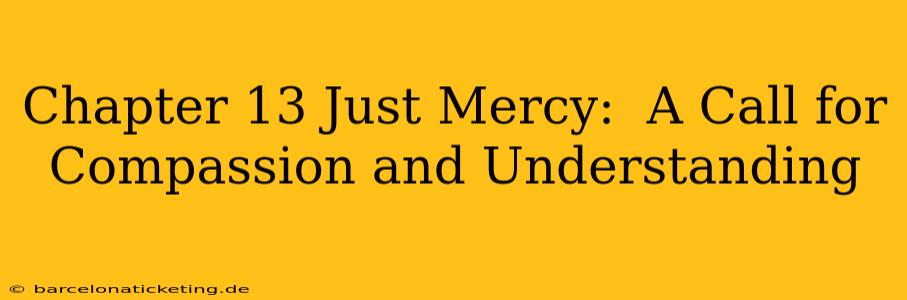 Chapter 13 Just Mercy:  A Call for Compassion and Understanding