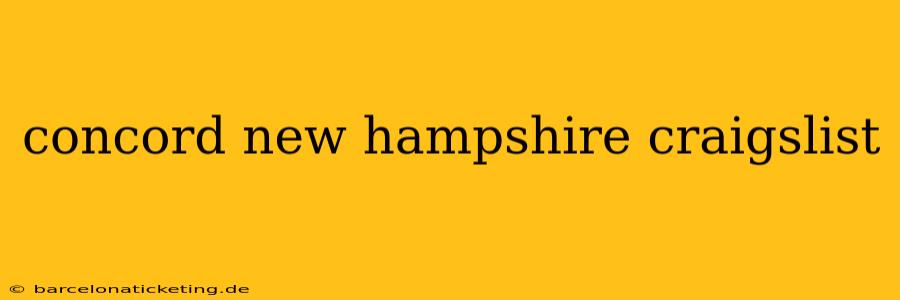 concord new hampshire craigslist