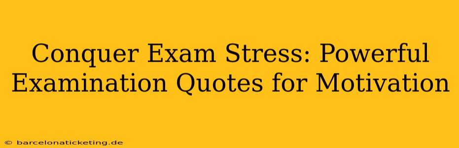 Conquer Exam Stress: Powerful Examination Quotes for Motivation