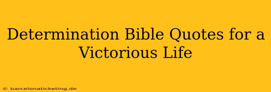 Determination Bible Quotes for a Victorious Life