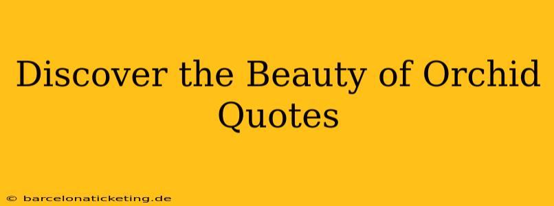 Discover the Beauty of Orchid Quotes
