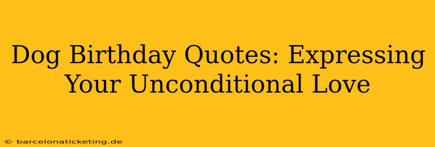 Dog Birthday Quotes: Expressing Your Unconditional Love