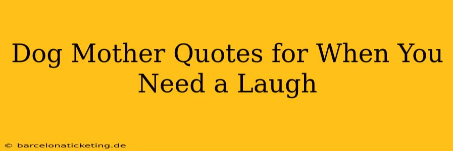 Dog Mother Quotes for When You Need a Laugh