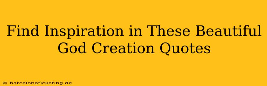Find Inspiration in These Beautiful God Creation Quotes