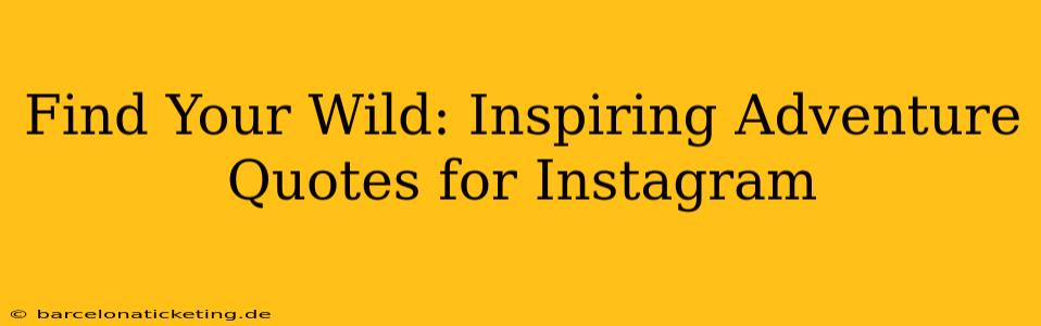 Find Your Wild: Inspiring Adventure Quotes for Instagram