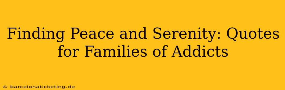 Finding Peace and Serenity: Quotes for Families of Addicts