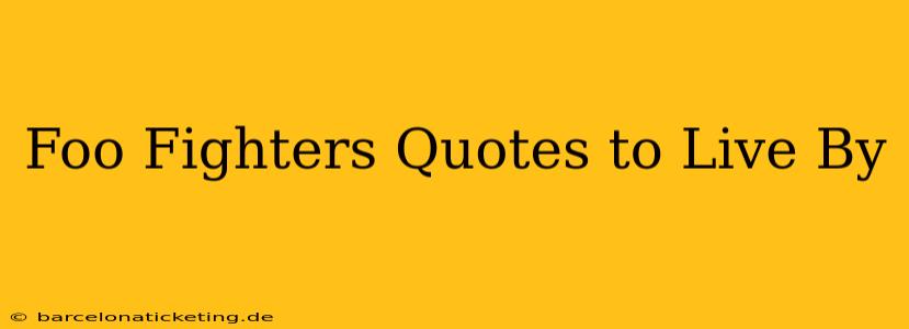Foo Fighters Quotes to Live By