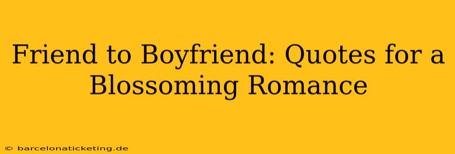 Friend to Boyfriend: Quotes for a Blossoming Romance