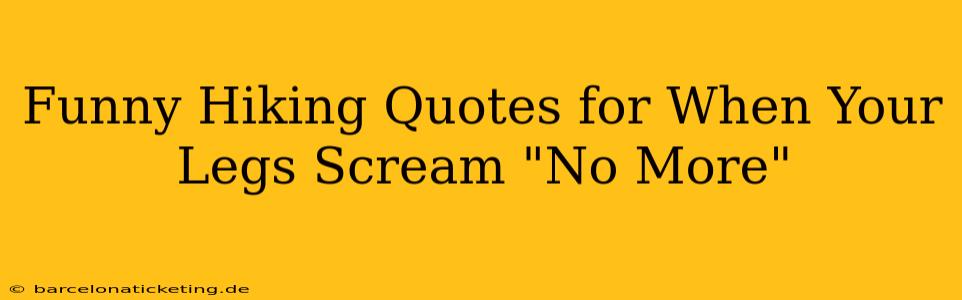 Funny Hiking Quotes for When Your Legs Scream "No More"