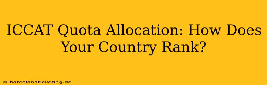 ICCAT Quota Allocation: How Does Your Country Rank?