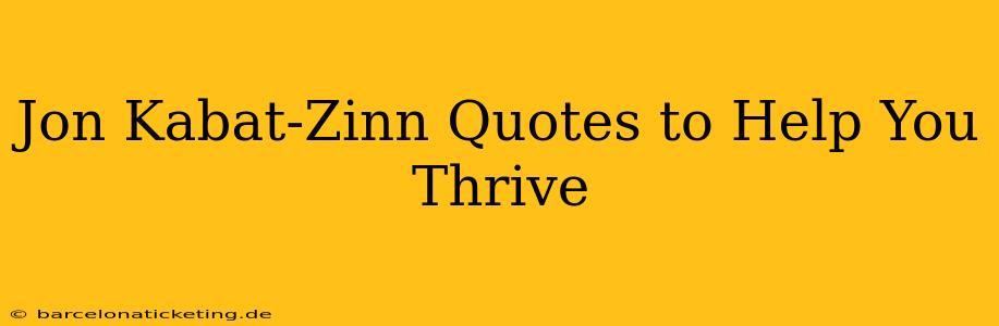 Jon Kabat-Zinn Quotes to Help You Thrive