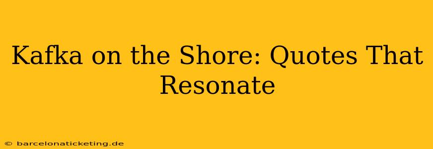 Kafka on the Shore: Quotes That Resonate