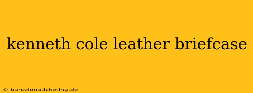 kenneth cole leather briefcase