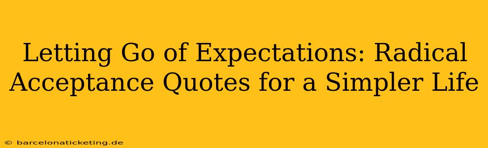 Letting Go of Expectations: Radical Acceptance Quotes for a Simpler Life