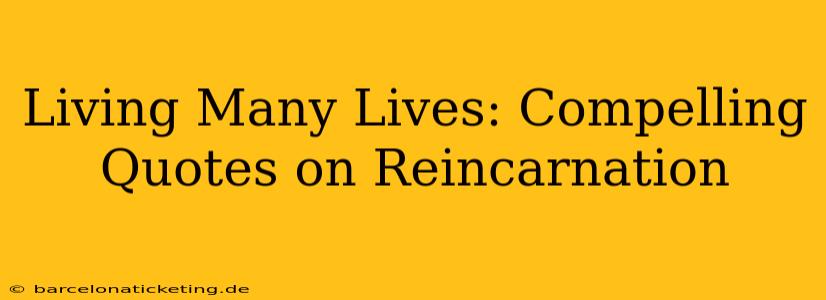 Living Many Lives: Compelling Quotes on Reincarnation