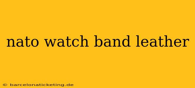 nato watch band leather