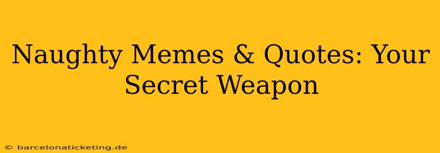 Naughty Memes & Quotes: Your Secret Weapon