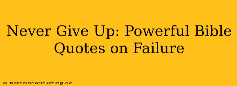 Never Give Up: Powerful Bible Quotes on Failure