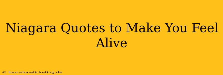 Niagara Quotes to Make You Feel Alive