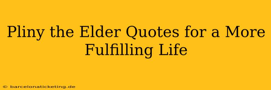 Pliny the Elder Quotes for a More Fulfilling Life