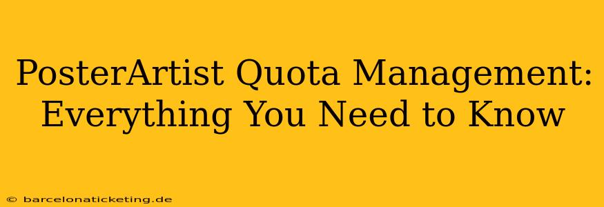 PosterArtist Quota Management: Everything You Need to Know