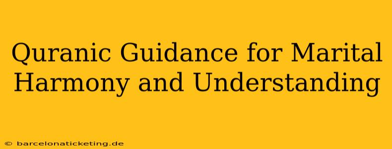 Quranic Guidance for Marital Harmony and Understanding