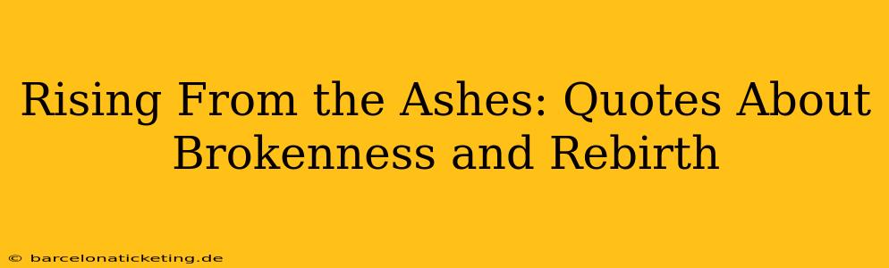 Rising From the Ashes: Quotes About Brokenness and Rebirth