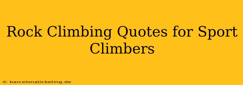 Rock Climbing Quotes for Sport Climbers