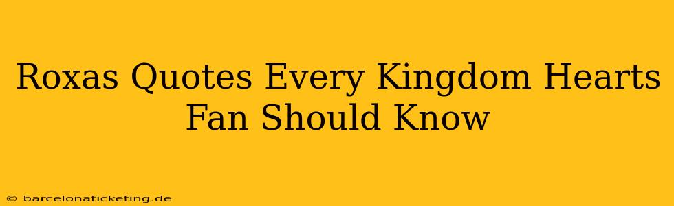 Roxas Quotes Every Kingdom Hearts Fan Should Know