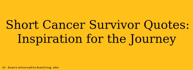 Short Cancer Survivor Quotes: Inspiration for the Journey
