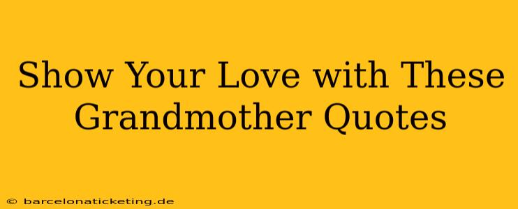 Show Your Love with These Grandmother Quotes
