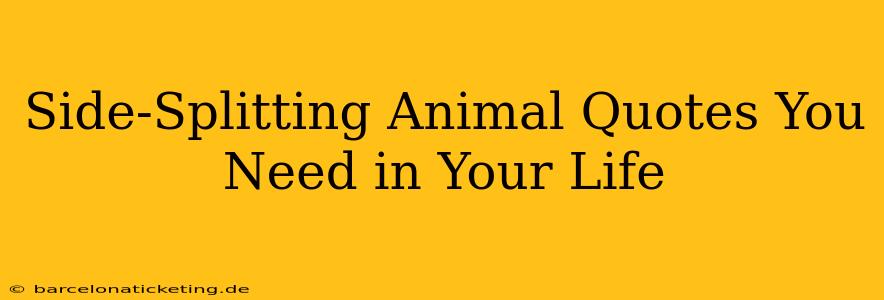Side-Splitting Animal Quotes You Need in Your Life