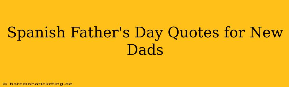 Spanish Father's Day Quotes for New Dads
