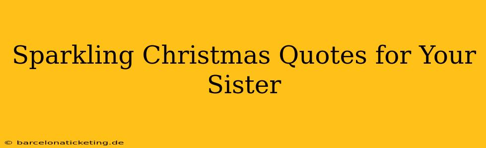 Sparkling Christmas Quotes for Your Sister