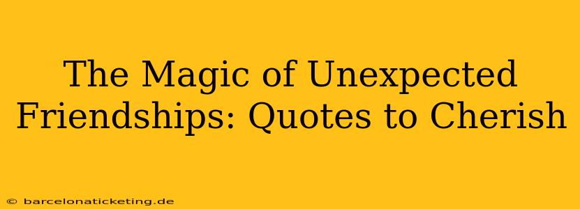The Magic of Unexpected Friendships: Quotes to Cherish