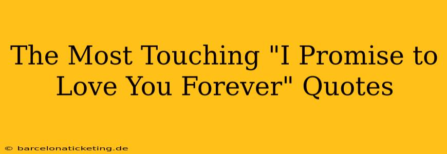 The Most Touching "I Promise to Love You Forever" Quotes