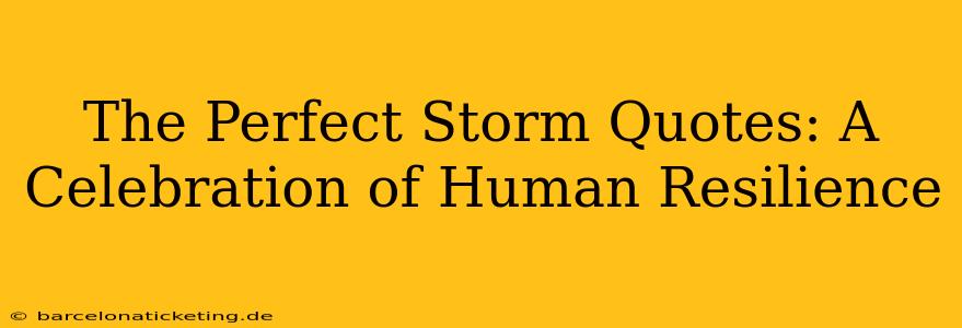 The Perfect Storm Quotes: A Celebration of Human Resilience