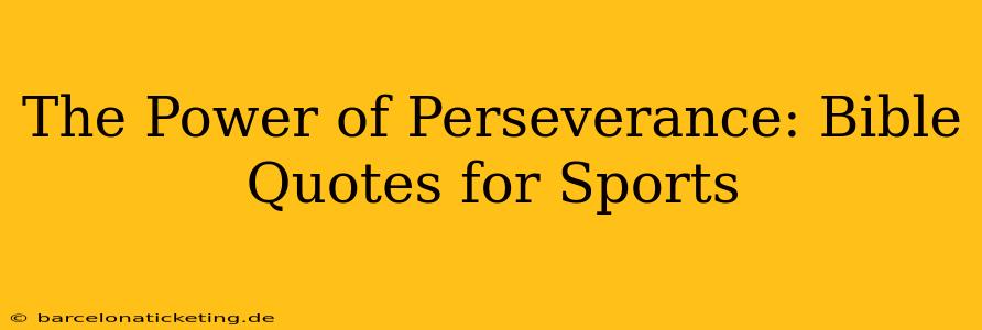 The Power of Perseverance: Bible Quotes for Sports