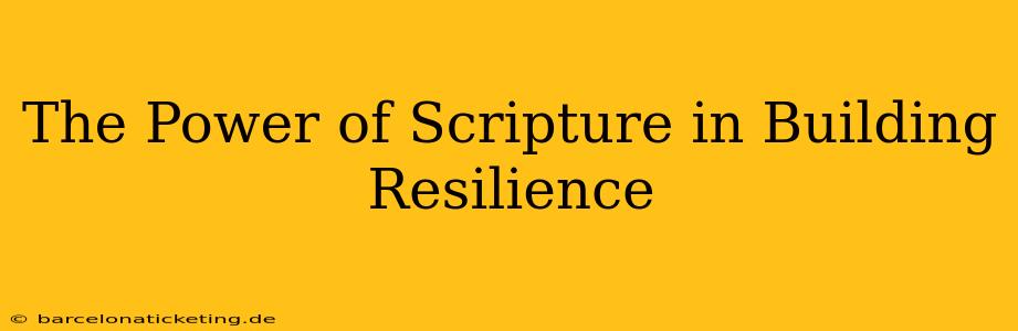 The Power of Scripture in Building Resilience