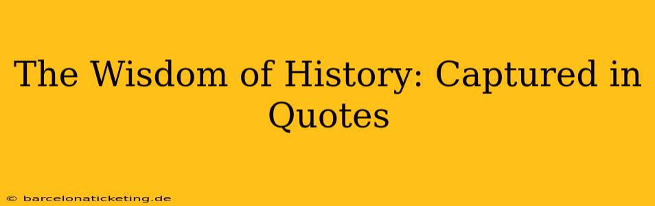 The Wisdom of History: Captured in Quotes
