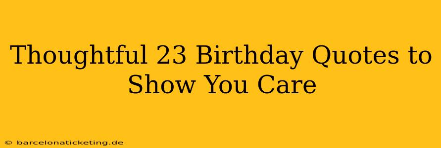 Thoughtful 23 Birthday Quotes to Show You Care
