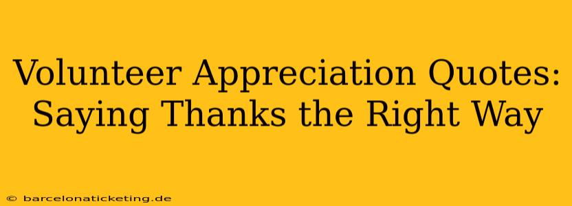 Volunteer Appreciation Quotes: Saying Thanks the Right Way