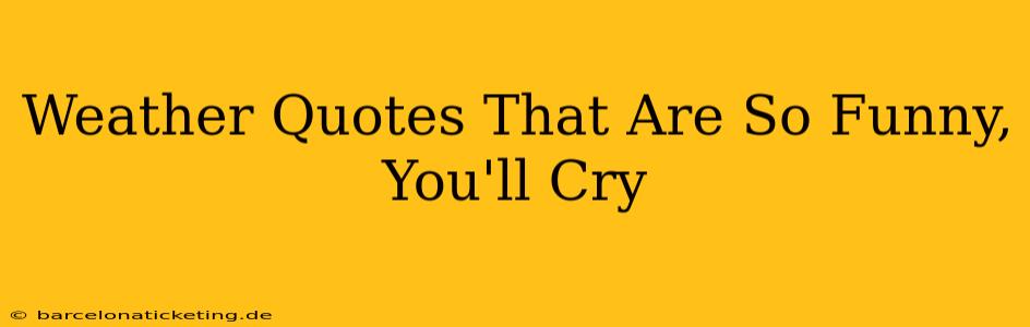Weather Quotes That Are So Funny, You'll Cry
