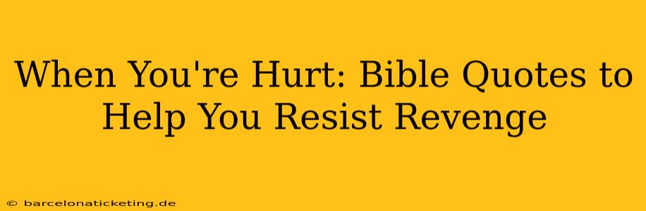 When You're Hurt: Bible Quotes to Help You Resist Revenge