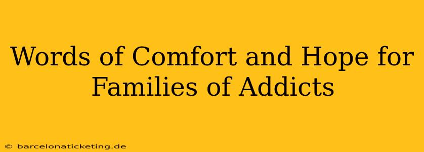 Words of Comfort and Hope for Families of Addicts